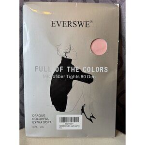EVERSWE Women 80 Den Soft Microfiber Tights Women's Tights Large/X-Large Pink